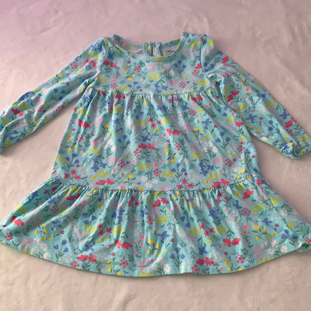 Carter’s 3T long sleeve floral cotton dress
